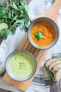 Linsen-Kokos Suppe und Erbsensuppe mit Minze – Foodfotograf Hamburg